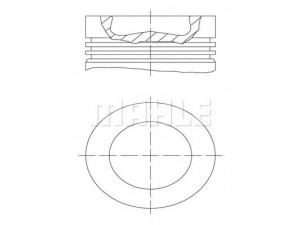 MAHLE ORIGINAL 028 PI 00116 002 stūmoklis 
 Variklis -> Cilindrai/stūmokliai