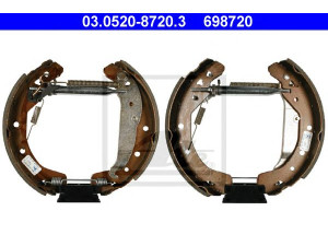 ATE 03.0520-8720.3 stabdžių trinkelių komplektas 
 Techninės priežiūros dalys -> Papildomas remontas