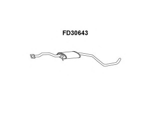 VENEPORTE FD30643 priekinis duslintuvas 
 Išmetimo sistema -> Duslintuvas
1012280, 1031532, 1495895