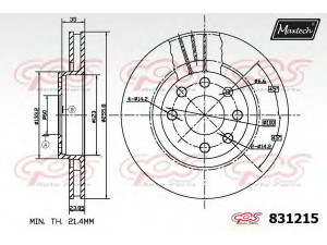 MAXTECH 831215.6880 stabdžių diskas 
 Stabdžių sistema -> Diskinis stabdys -> Stabdžių diskas
5 69 001, 5 69 042, 90295087, 90487402