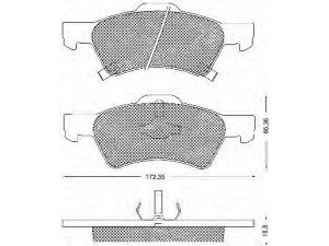 BSF 10694 stabdžių trinkelių rinkinys, diskinis stabdys 
 Techninės priežiūros dalys -> Papildomas remontas
5019803AA, 5019804AA