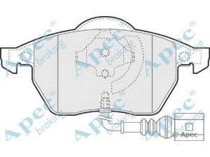 APEC braking PAD1110 stabdžių trinkelių rinkinys, diskinis stabdys 
 Techninės priežiūros dalys -> Papildomas remontas
1J0698151M, 8N0698151A, 1J0698151M