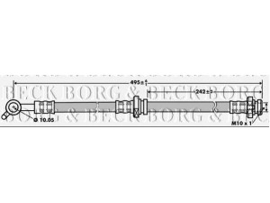 BORG & BECK BBH7160 stabdžių žarnelė 
 Stabdžių sistema -> Stabdžių žarnelės
46210-8H51B, 462108H515, 462108H51B