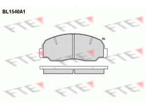 FTE BL1540A1 stabdžių trinkelių rinkinys, diskinis stabdys 
 Techninės priežiūros dalys -> Papildomas remontas
04491-60020, 04491-60060, 04491-87601