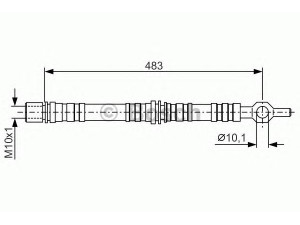 BOSCH 1 987 476 002 stabdžių žarnelė 
 Stabdžių sistema -> Stabdžių žarnelės
803 611 775, 10 24 8 220 024, 34 32 1 108 134