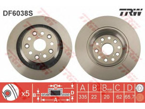 TRW DF6038S stabdžių diskas 
 Dviratė transporto priemonės -> Stabdžių sistema -> Stabdžių diskai / priedai
4243250010, 4243250010