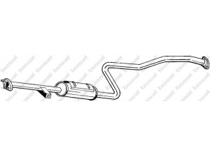 BOSAL 285-111 vidurinis duslintuvas 
 Išmetimo sistema -> Duslintuvas
14260-66E20, 14260-70C30, 14260-70C50