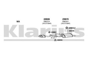 KLARIUS 060142E išmetimo sistema 
 Išmetimo sistema -> Išmetimo sistema, visa