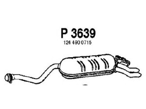 FENNO P3639 galinis duslintuvas 
 Išmetimo sistema -> Duslintuvas
1244900715, 1244918701