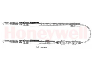 BENDIX 431300B trosas, stovėjimo stabdys 
 Stabdžių sistema -> Valdymo svirtys/trosai
6166967, 6171464, 87VB2853AA