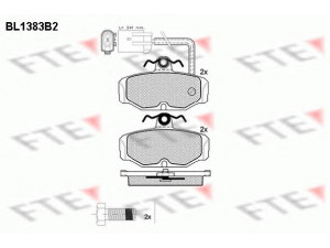 FTE BL1383B2 stabdžių trinkelių rinkinys, diskinis stabdys 
 Techninės priežiūros dalys -> Papildomas remontas
1666624, 6485895