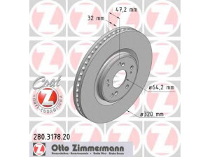 ZIMMERMANN 280.3178.20 stabdžių diskas 
 Dviratė transporto priemonės -> Stabdžių sistema -> Stabdžių diskai / priedai
45251-TL0G50, 45251-TL0G51