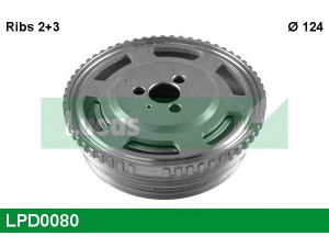LUCAS ENGINE DRIVE LPD0080 skriemulys, alkūninis velenas 
 Diržinė pavara -> Dirželio skriemulys
46516096, 71711983, 71723808, 7778028