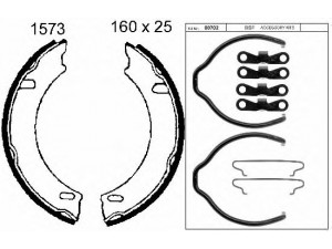 BSF 01573K stabdžių trinkelių komplektas, stovėjimo stabdis 
 Stabdžių sistema -> Rankinis stabdys
1387798, 13877980, 272134