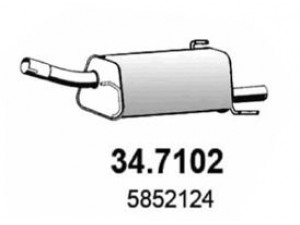 ASSO 34.7102 galinis duslintuvas 
 Išmetimo sistema -> Duslintuvas
5852122, 9129833