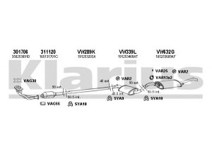 KLARIUS 930456U išmetimo sistema 
 Išmetimo sistema -> Išmetimo sistema, visa