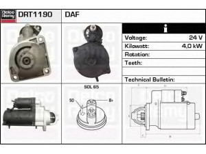 DELCO REMY DRT1190 starteris 
 Elektros įranga -> Starterio sistema -> Starteris
1387381, 1387383, AELD021
