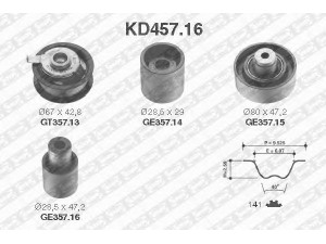 SNR KD457.16 paskirstymo diržo komplektas
038109243N, 038109244E, 038109244M
