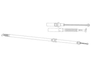 KAWE FA02227 trosas, stovėjimo stabdys 
 Stabdžių sistema -> Valdymo svirtys/trosai
7798268