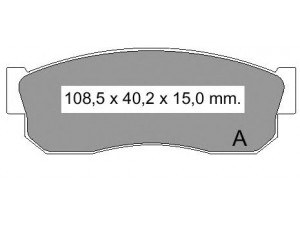 VEMA 832780 stabdžių trinkelių rinkinys, diskinis stabdys
4106012A25, 4106013A25, 4106013A90
