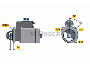 BOSCH 0 986 015 610 starteris 
 Elektros įranga -> Starterio sistema -> Starteris
195 27 05 030 00, 6051 29 690, 60412969