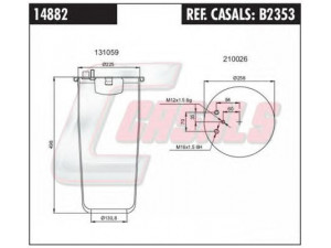 CASALS B2353 dėklas, pneumatinė pakaba 
 Pakaba -> Pneumatinė pakaba
81436006036, 81436010151