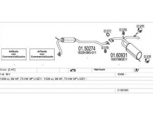 MTS C120180024285 išmetimo sistema 
 Išmetimo sistema -> Išmetimo sistema, visa