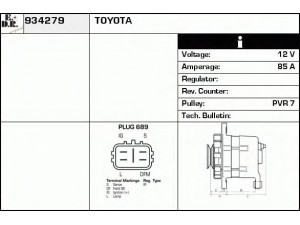 EDR 934279 kintamosios srovės generatorius 
 Elektros įranga -> Kint. sr. generatorius/dalys -> Kintamosios srovės generatorius
27060-0L081