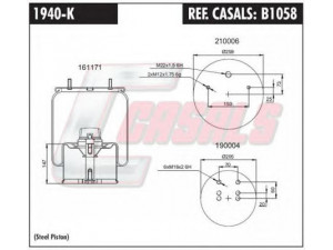 CASALS B1058 dėklas, pneumatinė pakaba
0542940931, 0542940941