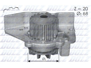 DOLZ C118 vandens siurblys 
 Aušinimo sistema -> Vandens siurblys/tarpiklis -> Vandens siurblys
120193, 1201A1, 9566950080, 9566950080