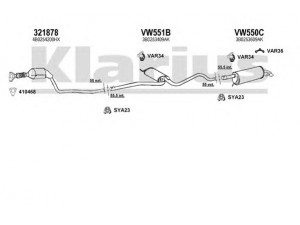 KLARIUS 931281U išmetimo sistema 
 Išmetimo sistema -> Išmetimo sistema, visa