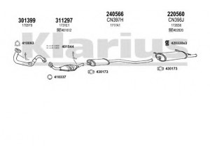 KLARIUS 180730E išmetimo sistema 
 Išmetimo sistema -> Išmetimo sistema, visa