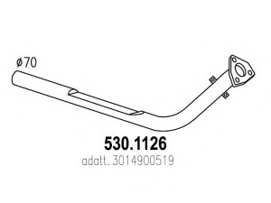 ASSO 530.1126 išleidimo kolektorius 
 Išmetimo sistema -> Išmetimo vamzdžiai
3014900519, 3014900519
