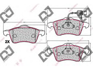 DJ PARTS BP2006 stabdžių trinkelių rinkinys, diskinis stabdys 
 Techninės priežiūros dalys -> Papildomas remontas
7D0698151D, 7D0698151F