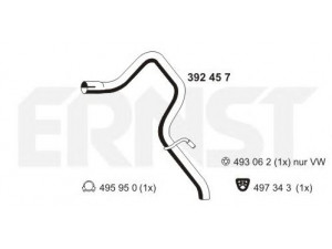 ERNST 392457 išleidimo kolektorius 
 Išmetimo sistema -> Išmetimo vamzdžiai
906 490 06 21, 2E0 253 681 C