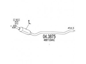 MTS 04.3875 katalizatoriaus keitiklis 
 Išmetimo sistema -> Katalizatoriaus keitiklis
4881124AC
