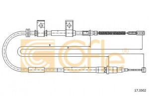COFLE 17.3502 trosas, stovėjimo stabdys 
 Stabdžių sistema -> Valdymo svirtys/trosai
96245829
