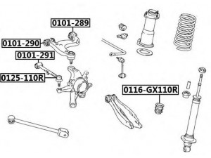 ASVA 0101-289 valdymo svirties/išilginių svirčių įvorė 
 Ašies montavimas/vairavimo mechanizmas/ratai -> Valdymo svirtis/pasukamosios svirties sujungimas -> Montavimas/sutvirtinimas
48770-39035, 48790-39035