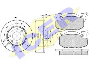 ICER 31120-4689 stabdžių rinkinys, diskiniai stabdžiai 
 Stabdžių sistema -> Diskinis stabdys -> Stabdžių remonto rinkinys