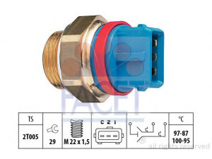 FACET 7.5631 temperatūros jungiklis, radiatoriaus ventiliatorius 
 Aušinimo sistema -> Siuntimo blokas, aušinimo skysčio temperatūra
1264 25, 1264.38, 1264.45, 96 064 750