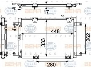 HELLA 8FC 351 303-781 kondensatorius, oro kondicionierius 
 Oro kondicionavimas -> Kondensatorius
95310-65D00