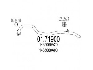 MTS 01.71900 išleidimo kolektorius 
 Išmetimo sistema -> Išmetimo vamzdžiai
1435060A00, 1435060A20