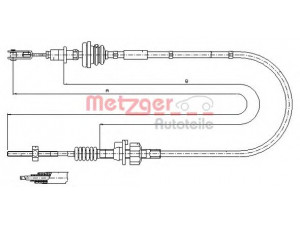 METZGER 11.2255 sankabos trosas 
 Dviratė transporto priemonės -> Kabeliai ir tachometro velenaai -> Sankabos trosas
2150CQ, 313400H030