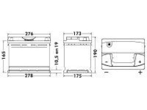 EXIDE XC07 starterio akumuliatorius; starterio akumuliatorius