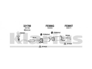 KLARIUS 361580U išmetimo sistema 
 Išmetimo sistema -> Išmetimo sistema, visa