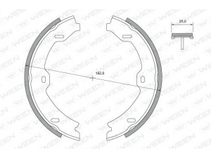 WEEN 152-2486 stabdžių trinkelių komplektas, stovėjimo stabdis
2214200520, 2304200312, 2304200320