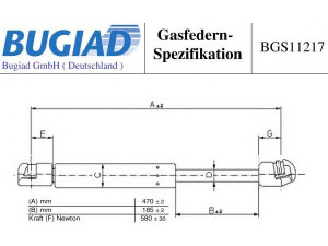 BUGIAD BGS11217 dujinė spyruoklė, bagažinė 
 Priedai -> Bagažinė/pakrovimo skyrius
8200 583 852