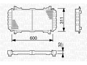 MAGNETI MARELLI 350213479000 radiatorius, variklio aušinimas 
 Aušinimo sistema -> Radiatorius/alyvos aušintuvas -> Radiatorius/dalys
6138599, 81AB8005VB