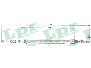 LPR C0727B trosas, stovėjimo stabdys 
 Stabdžių sistema -> Valdymo svirtys/trosai
7700777520, 7700777520