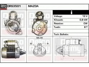 DELCO REMY DRS3501 starteris 
 Elektros įranga -> Starterio sistema -> Starteris
B303-18-400, B303-18-400A, B315-18-400A
